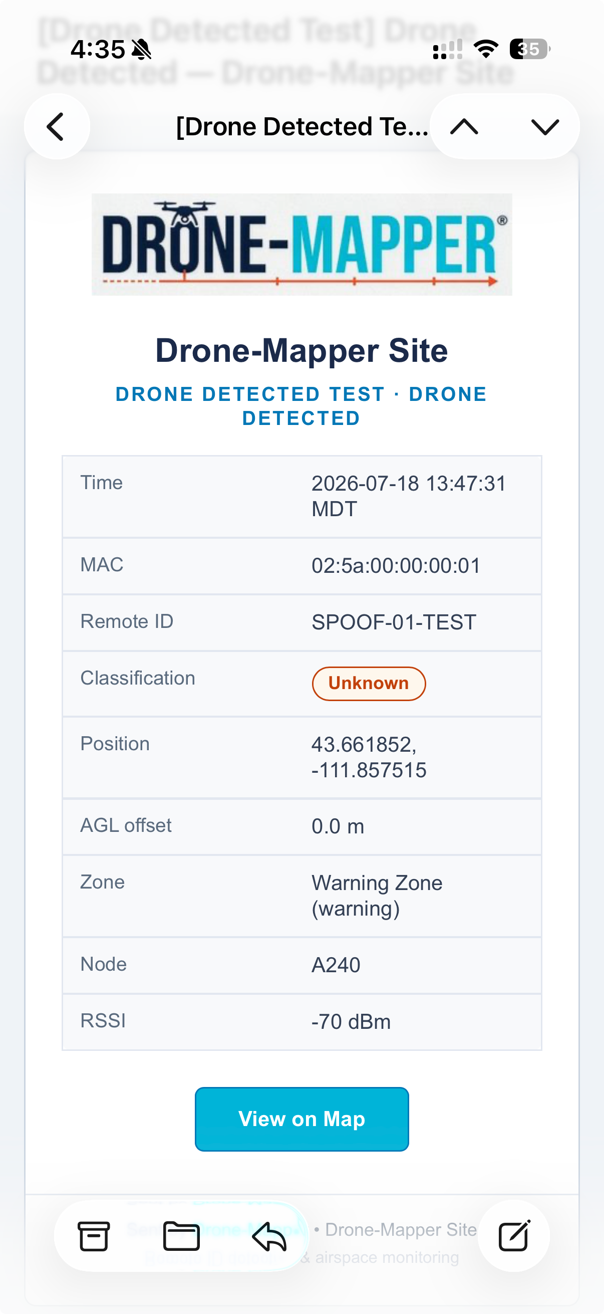 Drone-Mapper Web Service
